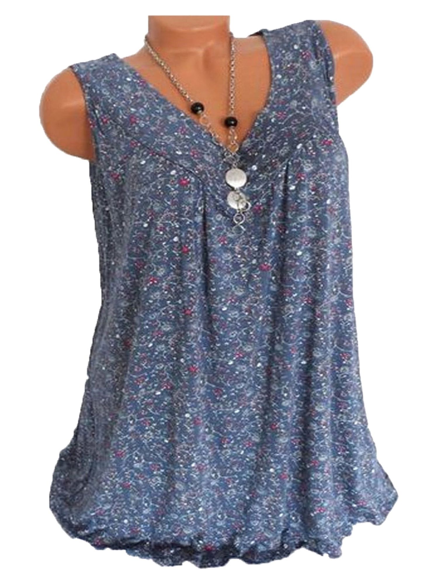 Womens Summer Loose Sleeveless Vest T Shirt Blouse Lady Boho Lace Tops ...