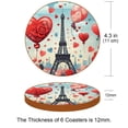 thumbnail image 3 of Valentine's Day 6PCS Round Coasters Microfiber Leather 11x11 cm/4.3x4.3 in - Set of 6 Drink Coasters for Home and Bar Use - & Easy to Clean Beverage Coasters Pack, 3 of 6