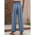 thumbnail image 2 of Cuteduck Women's Pants Spring Summer Fall NA NA Drawstring Wide Leg Lounge Bohemian Casual Trousers S-XL, 2 of 9