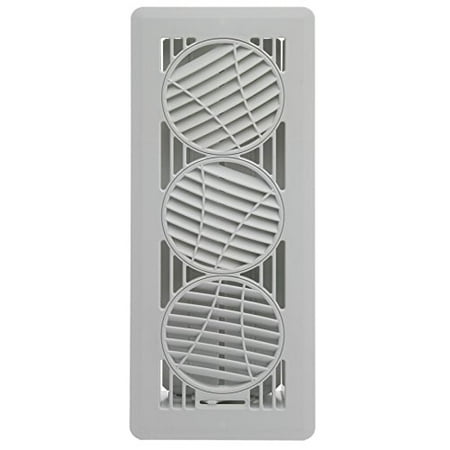 The Deflector Floor Vent Register With 360 Degree Adjustable Directional Air Flow 4 X 12 White