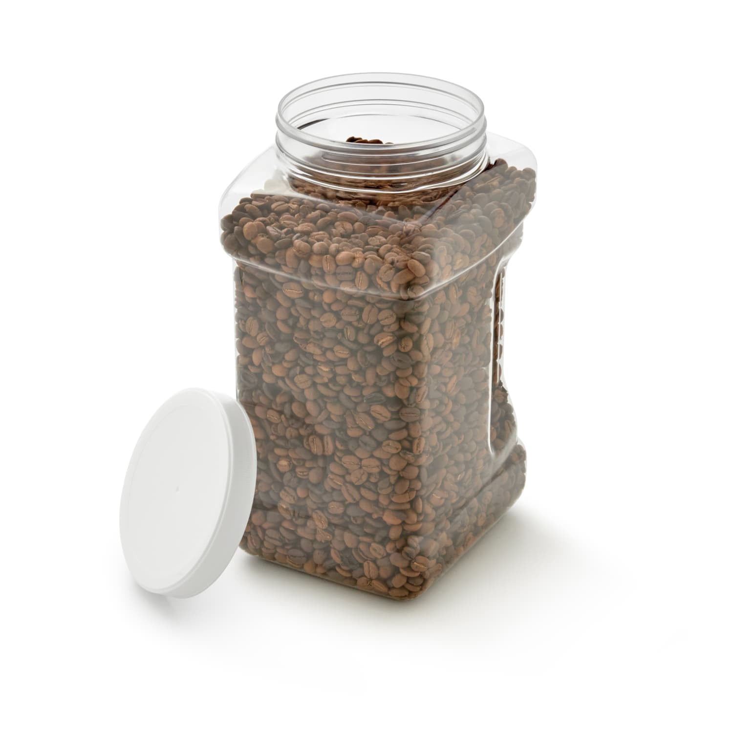 Mainstays Plastic Screw-Top Canister, 1 Gallon, White