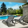 thumbnail image 6 of TLSUNNY 3 Pcs Poolchairs Patio Chaise Lounge Set with Side Table, 5-Level Adjustable Backrest, Sunbathing Tanning Poolside Recliner Chairs for Outdoor, 6 of 11