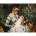 thumbnail image 2 of Frederick Morgan 14x12 Gold Ornate Wood Frame and Double Matted Museum Art Print Titled - Gentle Reminder, 2 of 4