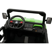 Funride 4WD 24 Volt Ride on Toys with Remote Control, 2 Seater Power Car Wheels UTV Toys, Ride on Truck Car w/ Electric Dump Bed, Shovel, Bluetooth Music
