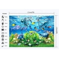 thumbnail image 2 of ABPHOTO 7x5ft Underwater World Backdrop Aquarium Backdrops Dolphin Fish Bubble Water Plants Sea World Photography Background for Kids Adults Summer Holiday Ocean Sailing Photo Studio Prop YX377, 2 of 3
