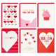 thumbnail image 1 of Tarjetas de San Valentín Hallmark, paquete de 36, rosa, rojo y foil dorado, 1 of 9