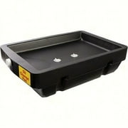 Midwest Can 6601 9 qt. Closed Top Oil Recovery Drain Pan, Black