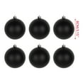 thumbnail image 3 of Kumdkd Black Christmas Ornaments Set - 6-Piece 3.15" Plastic Baubles for Tree Decor, Holiday Party, and Gift (Generous Size), 3 of 8