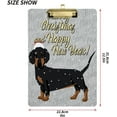 thumbnail image 3 of FMSHPON Christmas Xmas Dachshund Clipboard Hardboard Wood Nursing Clip Board and Pull for Standard A4 Letter 13x9 inches, 3 of 5