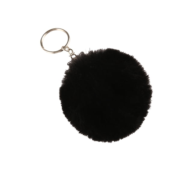 Billuyoard Fuzzy Ball Llavero Creativo Portátil Exquisito Encantador Llaveros Delicados Multi-colores Llaveros Mujeres Negro 4cm Artesanía Negro 6cm Billuyoard HA059936-66