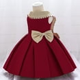 thumbnail image 3 of HAWEE Robe Tutu à Paillettes pour Filles avec Nœud, Dos Nu, Grande Robe de Bal de Mariage Formelle (6M-6T), 3 of 7