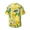 thumbnail image 7 of Picia Lemon Men's Linen Shirts Short Sleeve Cuban Beach Shirts Casual Shirts Button Down Shirt for Men Beach Summer Wedding Shirt-Large, 7 of 7