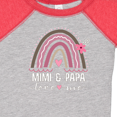 thumbnail image 4 of Inktastic Mimi and Papa Love Me Rainbow Girls Baby Bodysuit, 4 of 5