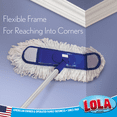thumbnail image 4 of LOLA 360 Degree Flexible 18" Dust Mop - Fine Fiber, Washable, Attracts Dust &  Dirt Like a Magnet, has Swivel Hang Cap, 1 Count, 4 of 6