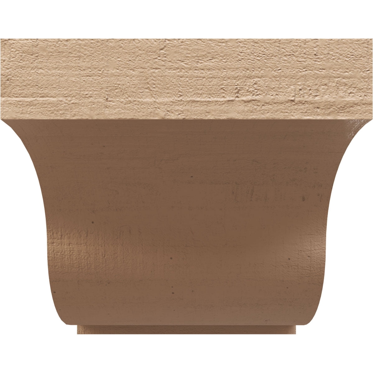 9"W x 18"D x 9"H Wide Van Buren Rough Cedar Woodgrain TimberThane Corbel, Primed Tan
