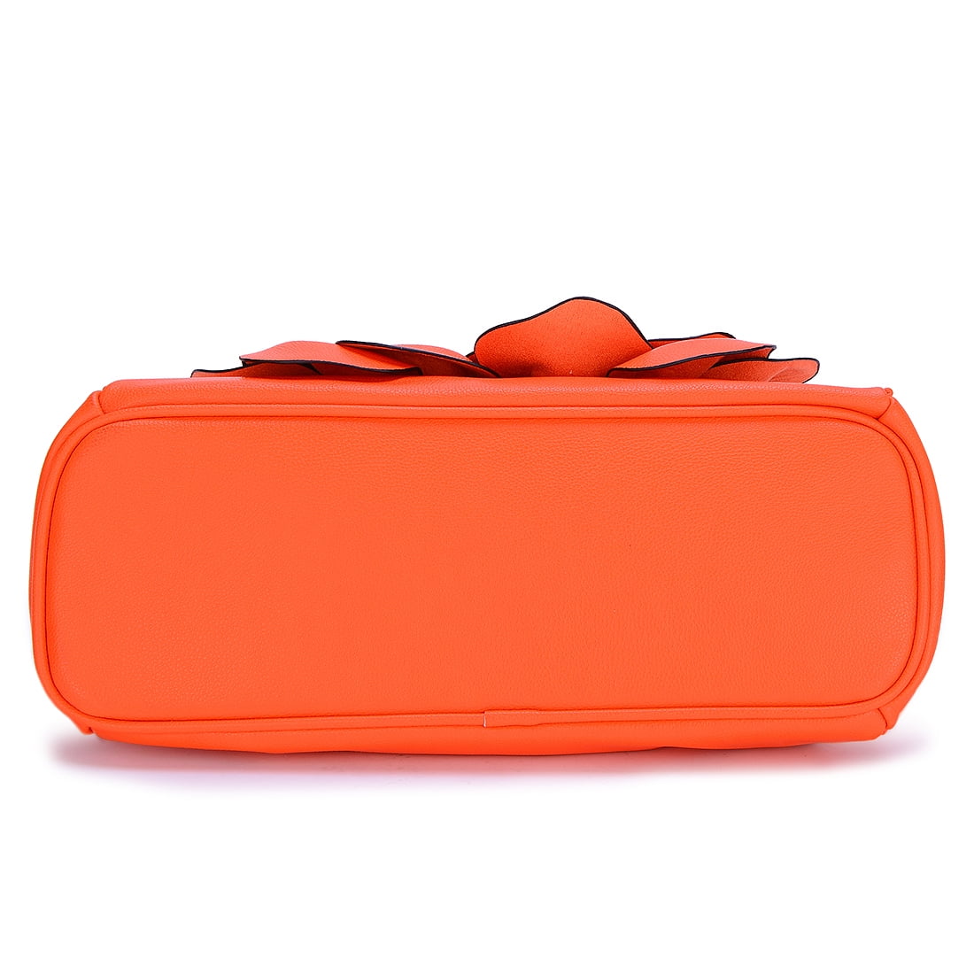 Ruiatoo Handbag for Women Flower Fashion Satchel Tote PU Leather Evening Shoulder Bags with Strap for Party Orange