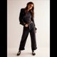 thumbnail image 4 of Pantalones Vaqueros de Mujer, Cintura Alta, Pierna Recta, Holgados, Estilo Boyfriend, Pantalones Cargo de Moda 2025. Negro S, 4 of 8