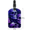 thumbnail image 6 of Square 2Pack PU Leather Skull Cruise Luggage Tag with Privacy Cover and Name ID Tag for Travel Handbags Backpacks Luggage Tags, 6 of 6