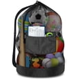 thumbnail image 1 of Bolsa de malla para balones de fútbol BROTOU, 100 L, malla con cordón, 10 a 12 pelotas, 1 of 7