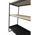 thumbnail image 5 of Benjara BM313519 40 in. Evon Shelving Unit with Wood Top & 3 Shelves - Metal - Black & Brown, 5 of 6