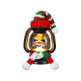 thumbnail image 2 of Christmas Snowman Decoration,Mini Snowman Lantern with Hats and Scarves Winter Small Snow Man Table Centerpiece Decorative Xmas Hanging Lamp Bulk for Holiday Party Favor,1PCS(Style C), 2 of 7