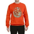 thumbnail image 2 of Wild Bobby I Only Told The Moon, Moon Phases Daisies and Butterflies Vintage Unisex Crewneck Sweatshirt, Orange, Small, 2 of 6