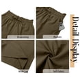 thumbnail image 5 of Fantaslook Summer Shorts for Women Wide Leg High Waisted Shorts Drawstring Casual Beach Shorts with Pockets, 5 of 8