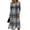 Gray, variant on Women's Summer Floral Maxi Dress Wrap a Line Maxi Dress High Waist A-Line Swing Sundress