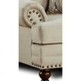 thumbnail image 3 of Southern Home Furnishings Carys Doe Traditional Polyester Loveseat in Beige, 3 of 7
