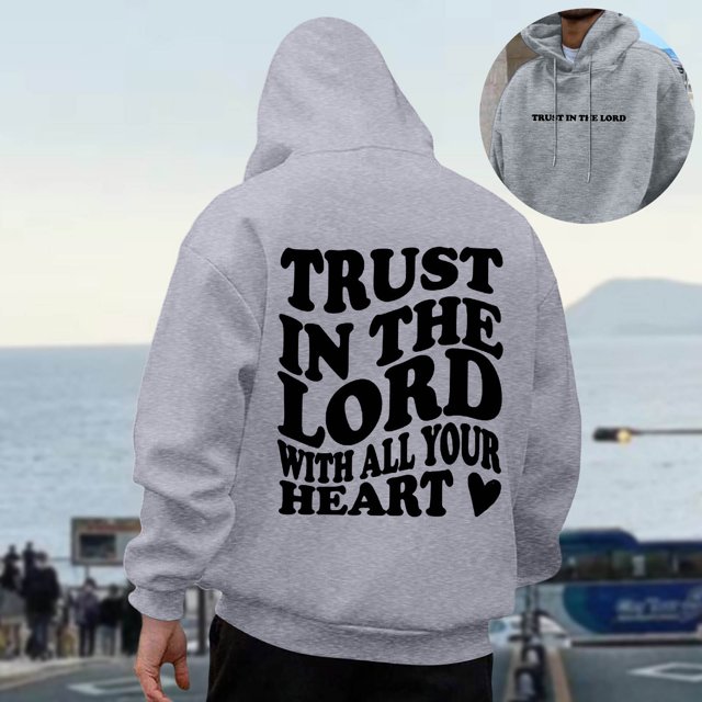MHFRRA Sudadera con Capucha de Manga Larga para Hombre, Informal, Cómoda, con Forro, para Exteriores E Invierno Gris