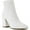 White, variant on Sugar Womens SGREVVIE Faux Leather Zipper Ankle Boots