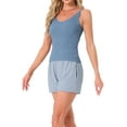 thumbnail image 4 of INSPIRE CHIC Women's Loungewear Sleeveless Soft U Neck Cami Soild Casual Sleepshirts S Navy, 4 of 6