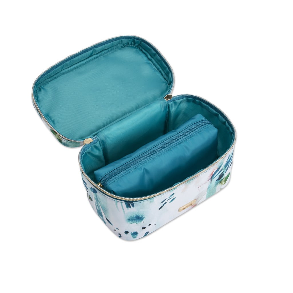 Scunci Floral Watercolor Train Case Set
