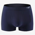 thumbnail image 4 of Big & Tall Men's Cotton Boxer Briefs 4XL - B.JOBSEN MEN, Dark Blue, Comfortable Breathable, 4 of 4