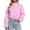Pink, variant on Mifsaly Women's Long Sleeve Sweatshirts Full Zip Collared Pullover Tops Drawstring Cropped Warm Fall Winter Fashion Sweat Shirts