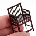 thumbnail image 5 of HEANUJJ 2Pcs Miniature Wood Chair Dark Brown Dollhouse Simulation Chair for Interior Model Decorations, 5 of 8