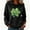 Black, variant on FDGIU ‌‌‌‌‌Women's Plus Size Saint Patrick's Day Sweatshirt - Oversized Green Shamrock Print Long Sleeve Pullover
