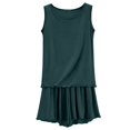thumbnail image 4 of MEICHEN Lounge Set for Women Ruffled Edge Pajama Set Summer Lightweight Loose Tank Top Shorts Loungewear Plus Size Women's Essentials Fashion Sleepwear, 4 of 4