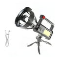 thumbnail image 1 of TIELUTT Projecteur de Randonnée Rechargeable USB Fonction Extérieure Portable avec Puissant pour Camping Urgence et Batterie de Lampe Frontale 2 Chargeurs de Serre-Tête Chapeau Lampe de Tête Pro Lumière de Camping Rechargeable, 1 of 4