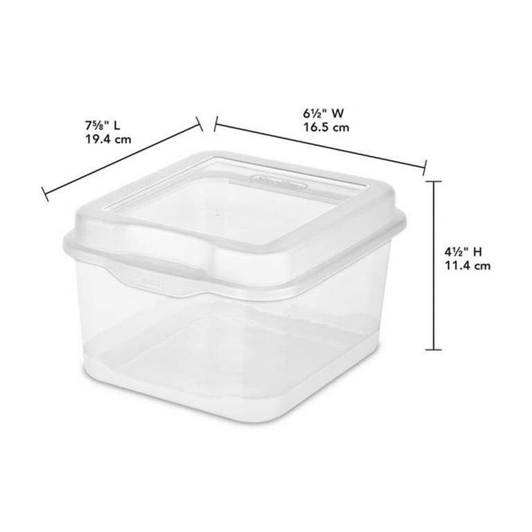 Sterilite Plastic Fliptop Latching Storage Box Container Clear 12 Pack
