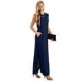 thumbnail image 4 of Vestido largo casual de verano GRECERELLE azul marino talla grande, 4 of 6