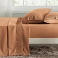 thumbnail image 2 of Juego de sábanas Bedsure, tamaño king, 4 piezas, poliéster, color naranja empolvado, 2 of 8