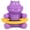 Purple, variant on Rupoun Safe Baby Bath Thermometer Floating Water Temperature Display Cute Animal Toy Pink Pig for Newborns and Toddlers (3.3x3.5 inches / 8.5x9.0 cm)