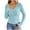 *Light Blue, variant on ClodeEU Long Sleeve Shirts for Women, Fall Square Neck Basic Tee Dressy,Casual Winter Blouses Knit Tunic Tops Army Green,Womens Plus S