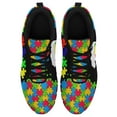 thumbnail image 2 of Autism Shoes Women Men Running Sneakers Autism Awareness Puzzle Print Tennis Walking Shoes Black Size 10, 2 of 5