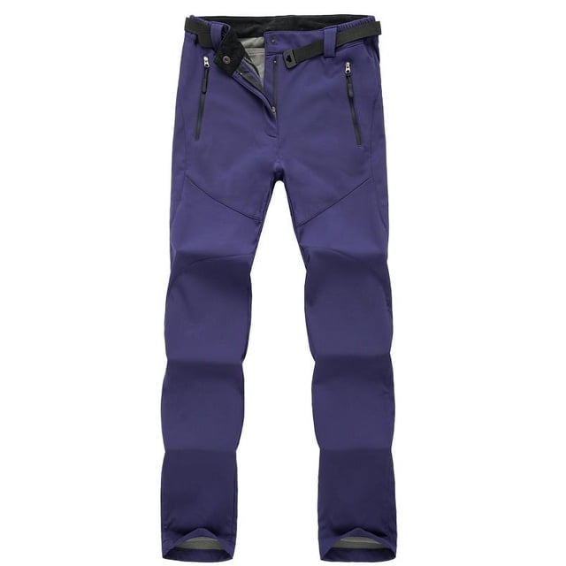 Pantalones de exterior para hombre, resistentes al viento, impermeables, gruesos, cálidos, de caparazón suave, para escalada, de forro polar, para mujer