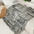 thumbnail image 5 of Soft Vintage Newspaper Print Flannel Throw Blanket - Cozy & Lightweight, Perfect for Couch, Bed, Office, and Living Room Decor - Versatile All-Season Gift for Family and Friends, 5 of 6