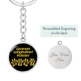 thumbnail image 2 of German Longhaired Pointer Mama Circle Keychain Stainless Steel or 18k Gold Dog Mom Pendant, 2 of 12