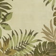thumbnail image 2 of 5'x8' Ivory Hand Tufted Bordered Tropical Leaves Indoor Area Rug, 2 of 3