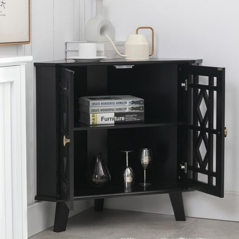 Black cheap corner sideboard